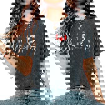 トロント スカイライン ハートビート カナダ国旗 男性用 女性用 カナダ レディースオーバーサイズコンフォートTシャツ - Kawaiitshirt