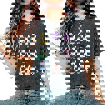 ハロウィンカラフルスペクタクル：9のお化けの魔法の夜 For And Men レディースオーバーサイズコンフォートTシャツ - Kawaiitshirt