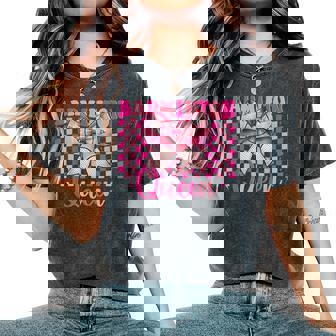 バドミントン クイーン プレイヤー 女の子 ママ 母の日 コケット リボン レディースオーバーサイズコンフォートTシャツ - Kawaiitshirt