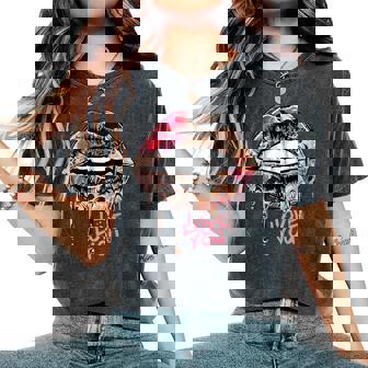 ヒョウ柄 チーター柄 アニマルリップ 花柄 セクシー ヒョウ柄 レディースオーバーサイズコンフォートTシャツ - Kawaiitshirt