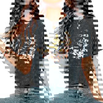 マダム秀 花tシャツ（1） さくら 一期一会 レディースオーバーサイズコンフォートTシャツ - Kawaiitshirt