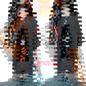 ヤンデレ アニメ 女の子 かわいい エモ ゴス オタク アニメ マンガ好き レディースオーバーサイズコンフォートTシャツ - Kawaiitshirt