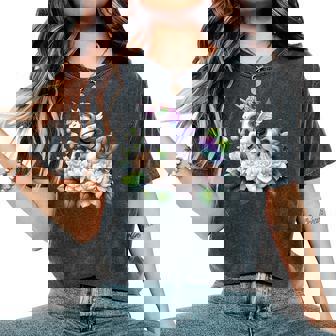 ユニコーン ライディング クチナシ 男の子 女の子 男性 女性 キッズ 大人 レディースオーバーサイズコンフォートTシャツ - Kawaiitshirt