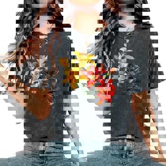 ユリの花 恋人の日 ユリ ホームフラワー ガーデンデザイン レディースオーバーサイズコンフォートTシャツ - Kawaiitshirt