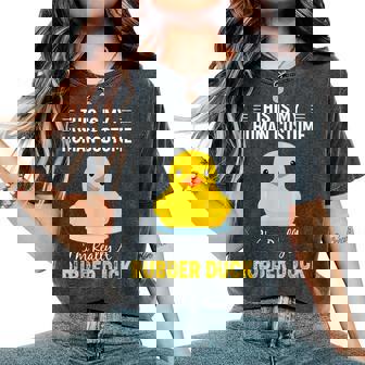 ラバーダックシャツ I'm Really A Rubber Duck レディースオーバーサイズコンフォートTシャツ - Kawaiitshirt