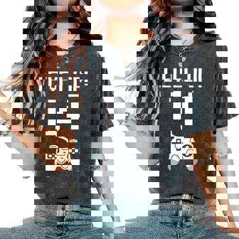 レベルアップ 14歳 誕生日プレゼント 男の子 女の子 レディースオーバーサイズコンフォートTシャツ - Kawaiitshirt