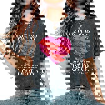 ロブスターが大好きな女の子です。ザリガニ ロブスター レディースオーバーサイズコンフォートTシャツ - Kawaiitshirt