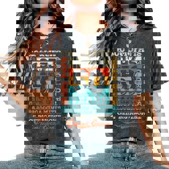 ヴィンテージ 1975 ギフト 男性 女性 長寿祝い 1975年生まれ 還暦祝い ユニークな誕生日プレゼント レディースオーバーサイズコンフォートTシャツ - Kawaiitshirt