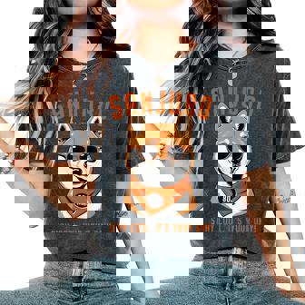 傘寿祝い 犬 柴犬 サングラス 父 男性 女性 母 犬好き 傘寿 お祝い 80歳 おもしろ おもろい レディースオーバーサイズコンフォートTシャツ - Kawaiitshirt