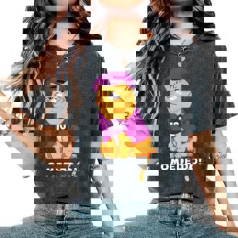 古希祝い 猫 ねこ ちゃんちゃんこ 男性 女性 猫好き 古希 お祝い 70歳 かわいい おもしろ オレンジ猫 レディースオーバーサイズコンフォートTシャツ - Kawaiitshirt