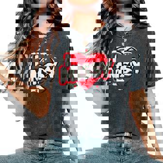 名前入り Missy I Love Missy レディースオーバーサイズコンフォートTシャツ - Kawaiitshirt