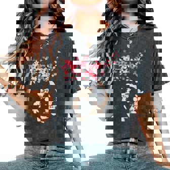 和鯉 鯉 錦鯉 魚 桜 男性 女性 レディースオーバーサイズコンフォートTシャツ - Kawaiitshirt