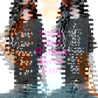 女の子はただ楽しみたいだけ レディースオーバーサイズコンフォートTシャツ - Kawaiitshirt