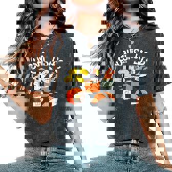 寿司アート 男性 女性 和食 寿司 巻き寿司 好き レディースオーバーサイズコンフォートTシャツ - Kawaiitshirt