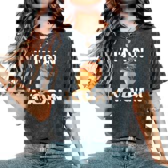 感謝祭 秋 どんぐり コスチューム Happy Falleason ギフト レディースオーバーサイズコンフォートTシャツ - Kawaiitshirt