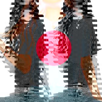 日の丸 Hinomaru 日本の国旗 レディースオーバーサイズコンフォートTシャツ - Kawaiitshirt