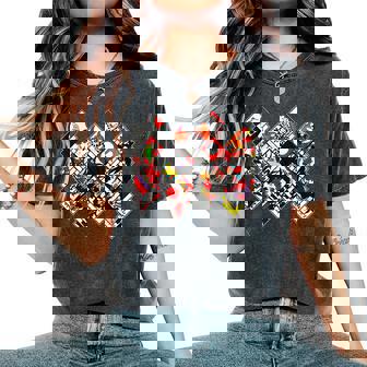 日本の伝統工芸品 花札 男性 女性 レディースオーバーサイズコンフォートTシャツ - Kawaiitshirt