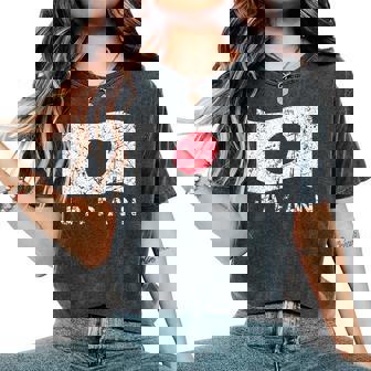 日本国旗 ダメージ加工 愛国心 男性 女性 キッズ レディースオーバーサイズコンフォートTシャツ - Kawaiitshirt