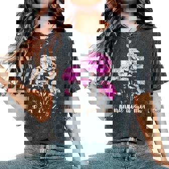 母の日 カーネーション 花 きれい ありがとう お母さん レディースオーバーサイズコンフォートTシャツ - Kawaiitshirt