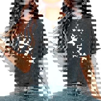 白い星 星柄 デザイン コスチューム ギフト 男性 女性 子供 レディースオーバーサイズコンフォートTシャツ - Kawaiitshirt