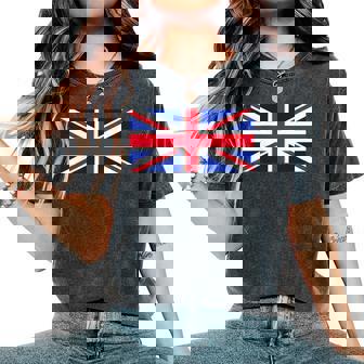 素晴 イギリス国旗 British Flag ユニオンジャック 旗 男性用、女性用 レディースオーバーサイズコンフォートTシャツ - Kawaiitshirt