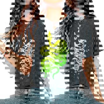 蛇 蛇 花 動物園 日帰り旅行 男性 女性 キッズ レディースオーバーサイズコンフォートTシャツ - Kawaiitshirt