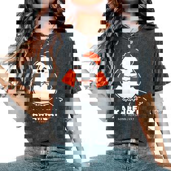 還暦祝い シマエナガ 鳥 北海道 男性 父 女性 母 ちゃんちゃんこ 還暦お祝い 60歳 かわいい レディースオーバーサイズコンフォートTシャツ - Kawaiitshirt