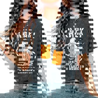 還暦祝い ビール好き 酒好き 父 母 男性 女性 60歳お祝い Cheers To Embracing Life レディースオーバーサイズコンフォートTシャツ - Kawaiitshirt