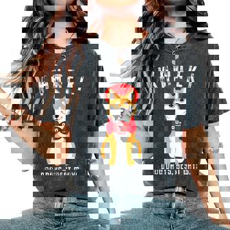 還暦祝い 犬 柴犬 ちゃんちゃんこ 男性 女性 犬好き 60歳 Dog Days Best Days レディースオーバーサイズコンフォートTシャツ - Kawaiitshirt