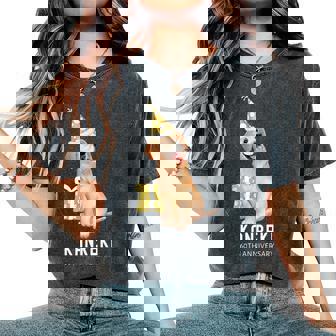 還暦祝い 犬好き 男性 女性 父 母 還暦 お祝い 60歳 かわいい 犬 ゴールデンレトリバー おしゃれ レディースオーバーサイズコンフォートTシャツ - Kawaiitshirt