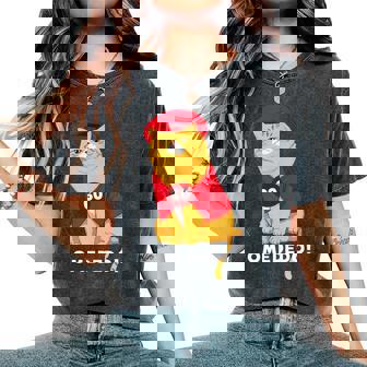 還暦祝い 猫 ねこ ちゃんちゃんこ 男性 女性 猫好き 還暦 お祝い 60歳 かわいい おもしろ オレンジ猫 レディースオーバーサイズコンフォートTシャツ - Kawaiitshirt