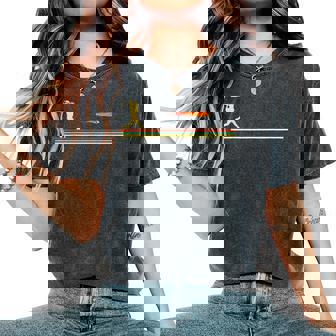 野球選手 娘 面白い ソフトボール バット 女の子 レディースオーバーサイズコンフォートTシャツ - Kawaiitshirt