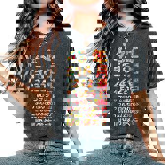 面白い43歳の誕生日の古いメーター 面白い43歳のギフト 女性 男性 面白い電卓 43歳の誕生日のギフト レディースオーバーサイズコンフォートTシャツ - Kawaiitshirt