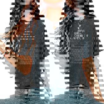 面白いシャツ オタク Otaku 化学 元素 周期表 アニメ 漫画 ホビー メンズ レディース 男性 女性 レディースオーバーサイズコンフォートTシャツ - Kawaiitshirt