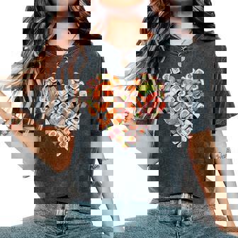 面白い寿司デザイン 子供 男性 女性 I ハート 寿司 食通 レディースオーバーサイズコンフォートTシャツ - Kawaiitshirt