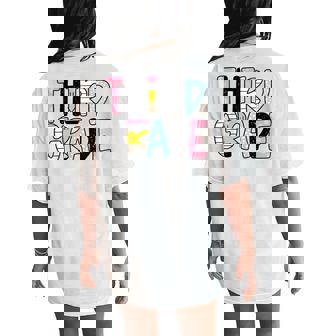 Back To School Third Grade Teacher First Day Of 3Rd Grade Women's Oversized Comfort T-Shirt Back Print | Mazezy