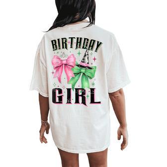 Birthday Girl Birthday Witch Pink And Green Decoration Women's Oversized Comfort T-Shirt Back Print - Thegiftio UK