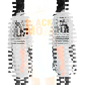 Black Mom Definition Afro African American Mom Mother's Day Women's Oversized Comfort T-Shirt Back Print | Mazezy