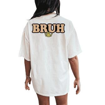 Bruh Frog Meme Bruh Frog Boys Girls Women's Oversized Comfort T-Shirt Back Print - Thegiftio UK