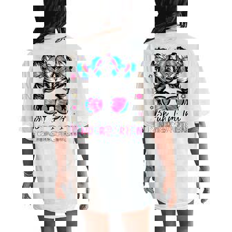 Bruh Im In Kindergarten Messy Bun First Day Of School Girls Women's Oversized Comfort T-Shirt Back Print | Mazezy