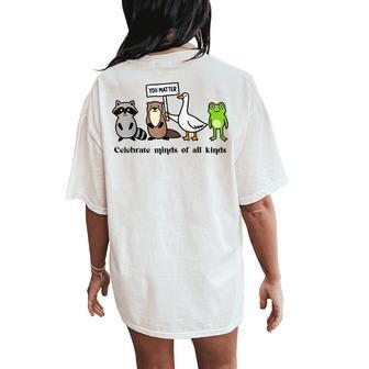 Celebrate Minds Of All Kinds Sped Special Education Teacher Women's Oversized Comfort T-Shirt Back Print - Thegiftio UK
