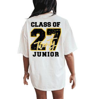Class Of 2027 Junior High School Back To School 11Th Grade Women's Oversized Comfort T-Shirt Back Print - Thegiftio UK