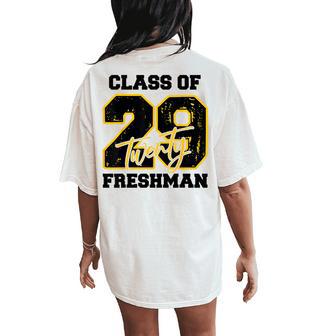 Class Of 2029 Freshman High School Back To School 9Th Grade Women's Oversized Comfort T-Shirt Back Print - Thegiftio UK