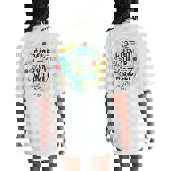 Color Our World Summer Reading 2025 Boho Wildflower Book Women's Oversized Comfort T-Shirt Back Print - Monsterry
