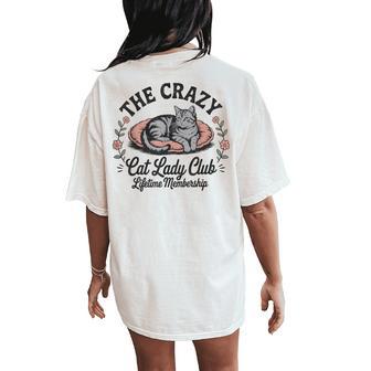 The Crazy Cat Lady Club Cat Lover Women's Oversized Comfort T-Shirt Back Print - Thegiftio UK