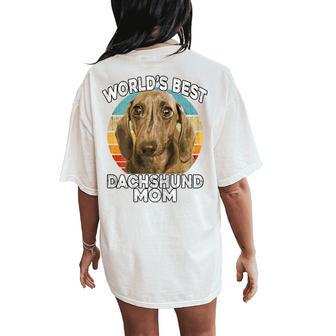 Dachshund Mother's Day World's Best Daschund Mom Dog Women's Oversized Comfort T-Shirt Back Print - Thegiftio UK