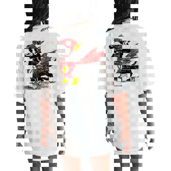 Dachshund Superhero Doxie Dog Comics Weenie Sausage Mom Women's Oversized Comfort T-Shirt Back Print | Mazezy