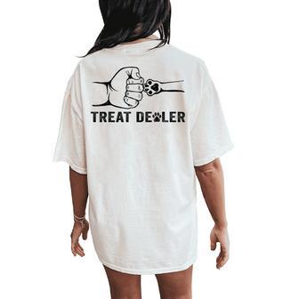 Dog Treat Dealer Dog Lover Women Women's Oversized Comfort T-Shirt Back Print - Thegiftio UK