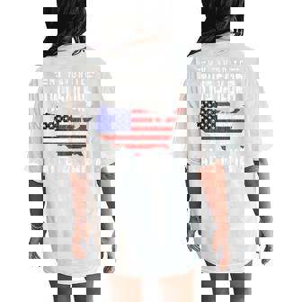 My Favorite Two Sailors Calls Me Mom Usa American Flag Women's Oversized Comfort T-Shirt Back Print - Monsterry