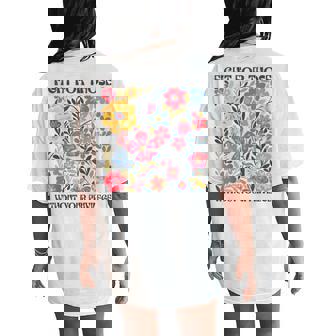 Floral Fight For Those Without Your Privilege Civil Rights Women's Oversized Comfort T-Shirt Back Print - Thegiftio